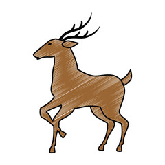 reindeer animal isolated icon vector illustration design