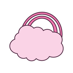 clouds and rainbow icon
