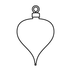 christmas ball hanging icon vector illustration design