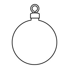 christmas ball hanging icon vector illustration design