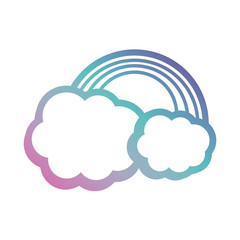 clouds and rainbow icon