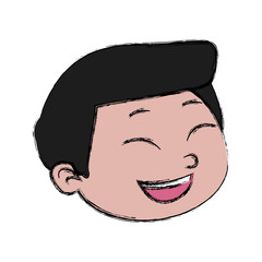 Cute boy cartoon icon vector illustration graphic design