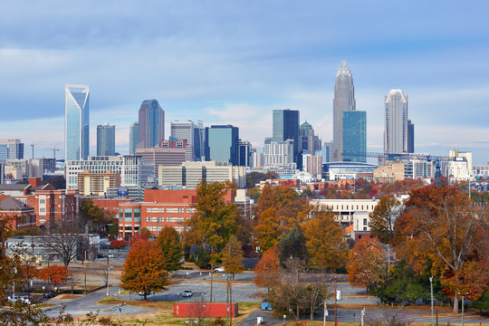 Charlotte, North Carolina Skyline in November 2017
