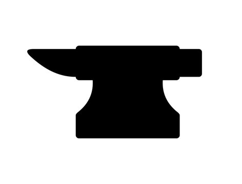Black Anvil Tool for Forging Illustration Logo Silhouette