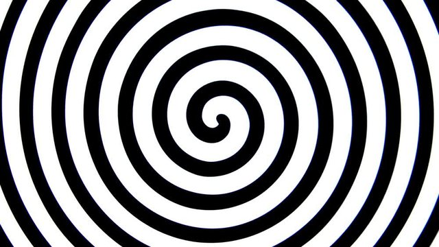 Vertigo spiral black and white spinning swirl