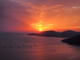 瀬戸内海播磨灘の日の入り