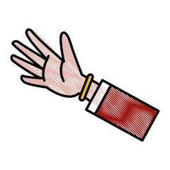 Human hand cartoon icon vector illustration graphic design