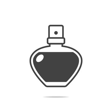 perfume bottle icon, simple black design clip art preview