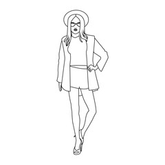 Model woman fashion clothes icon vector illustration graphic design