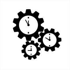 Time Management Icon. Flat Design. Business Concept.