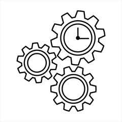 Time Management Icon. Flat Design. Business Concept.