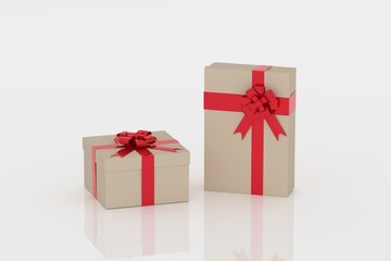 group of gift box on white background
