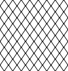 Vector seamless texture. Modern geometric background. Monochrome repeating pattern. Lattice with rhombuses.