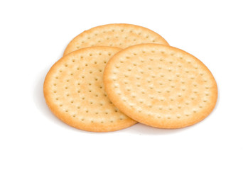 Three Round Generic biscuit isolated on white background