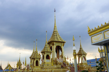 Naklejka premium Bangkok,Thailand : November 29, 2017, The Royal Cremetorium for HM King Bhumibol Adulyadej at Sanum Luang 