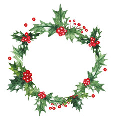 watercolor christmas frame