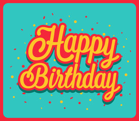 Happy Birthday greeting card.