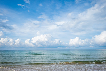 Blue sky with cloud and sea.