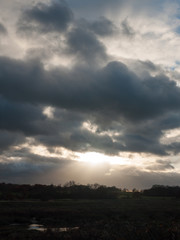 dramatic cloudy sky stormy weather elements above heavens