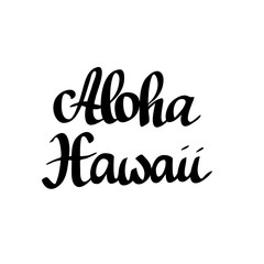 Aloha Hawaii lettering