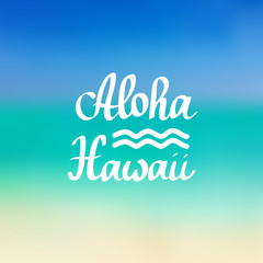 Naklejka na ściany i meble Aloha Hawaii lettering