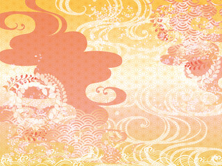 桜の和柄背景素材