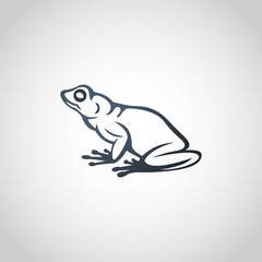 Frog vector logo icon illustration