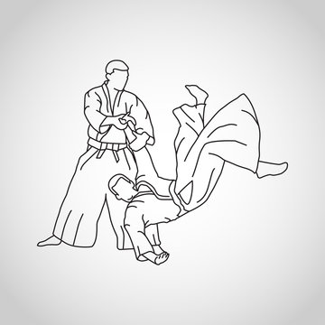 aikido vector logo icon illustration