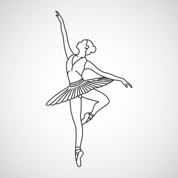 Ballet vector logo icon illustration
