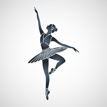 Ballet vector logo icon illustration