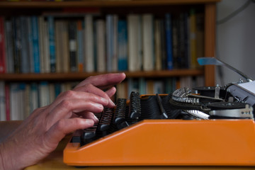 Mechanical Typewriter in library.