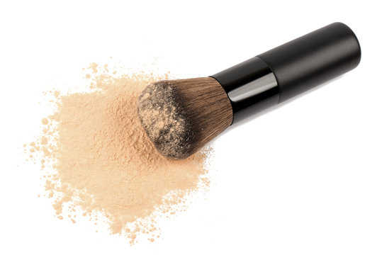 Make up powder with brush