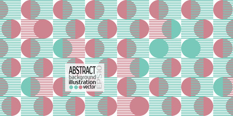 Background abstract geometric blue and red from circles and lines vector lines