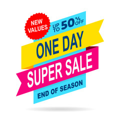 Sale offer discount fifty isolated