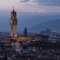 Fototapeta na wymiar Tower of Palazzo Vecchio,Florence