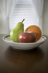 Three Fruit in a Bowl