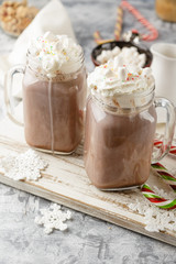 Hot chocolate with whipped cream