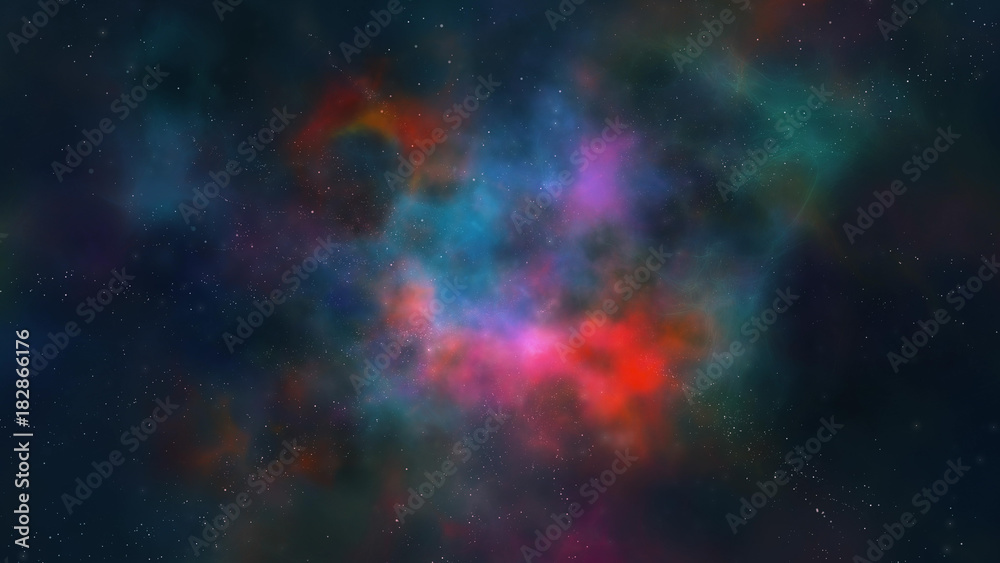 Wall mural abstract scientific background - galaxy and nebula in space. space nebula, for use with projects on 