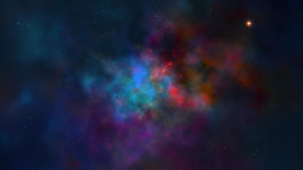 Fototapeta na wymiar Abstract scientific background - galaxy and nebula in space. Space nebula, for use with projects on science, research, and education, illustration. 