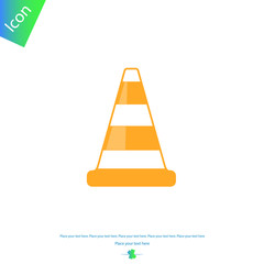 Traffic cone vector icon