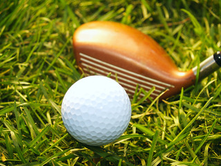 Golf Ball and Club