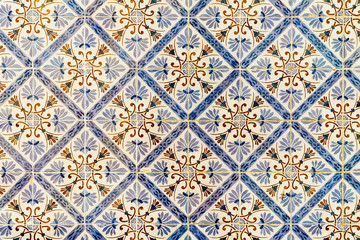 Beautiful Ceramic Wall Texture Pattern In Lisbon, Portugal