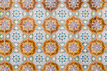 Beautiful Ceramic Wall Texture Pattern In Lisbon, Portugal