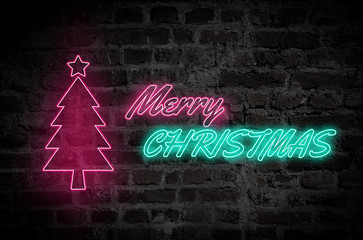 Merry Christmas neon light - 182870147