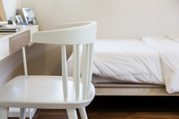 WOODEN CHAIR WITH WORKING TABLE INTERIOR CONCEPT