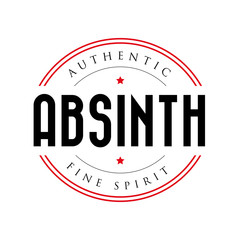 Authentic Absinth vintage stamp logo