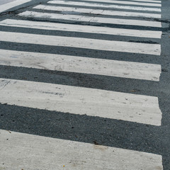 Crosswalk on asphalt road