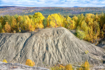 autumn forest; bluff formation