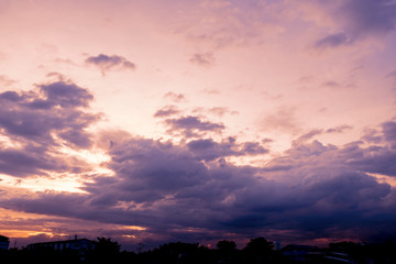 Sky and clouds / Sky and clouds at twilight.
