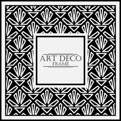 Vintage retro frame in Art Deco style. Template for design. Vector illustration.